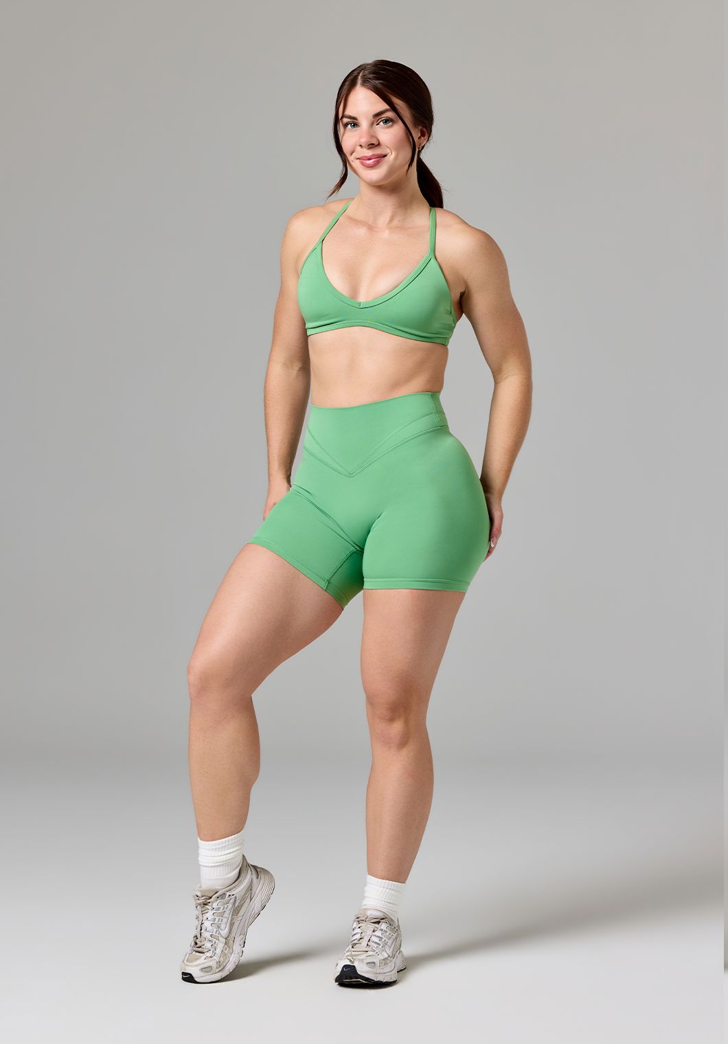 Reluna™ Icon High-Rise Sculptseam® Plus Short 6” Matcha Shorts Paragon Fitwear 