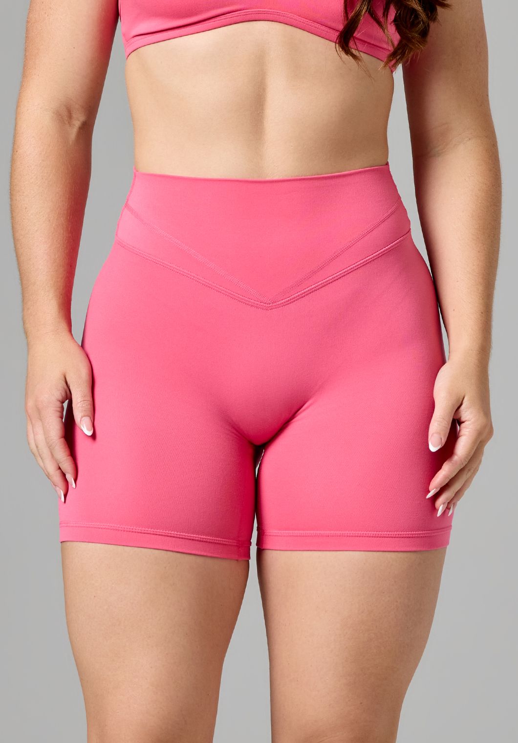 Reluna™ Icon High-Rise Sculptseam® Plus Short 6” Rose Shorts Paragon Fitwear 