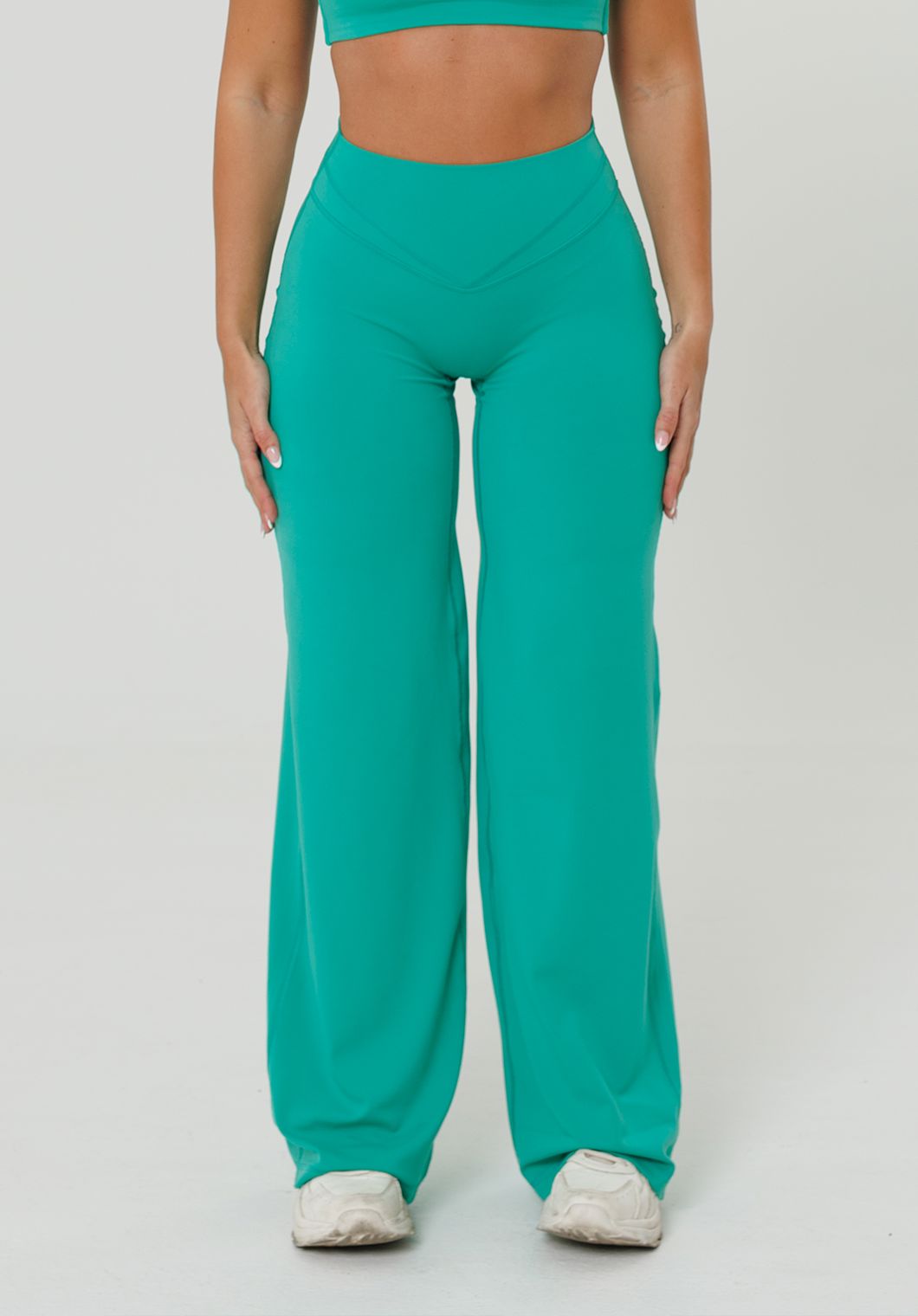 Reluna™ Icon High-Rise Sculptseam® Plus Straight Leg Pant Short- 31” Dark Mint Leggings/Joggers Paragon Fitwear 