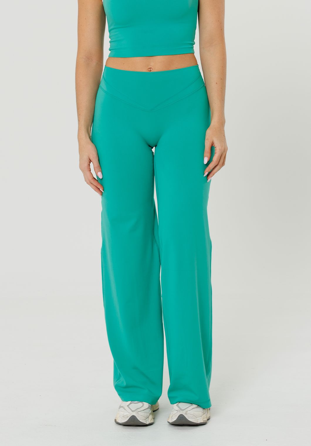 Reluna™ Icon High-Rise Sculptseam® Plus Straight Leg Pant Regular- 33” Dark Mint Leggings/Joggers Paragon Fitwear 