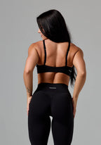 Reluna™ Monochrome Double-Layer Sports Bra Black Sports Bras Paragon Fitwear 