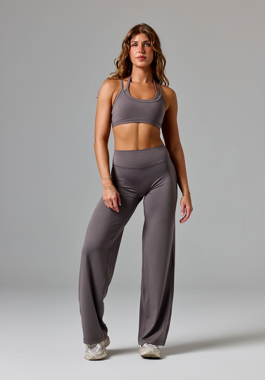 Reluna™ Monochrome Double-Layer Sports Bra Cement Sports Bras Paragon Fitwear 