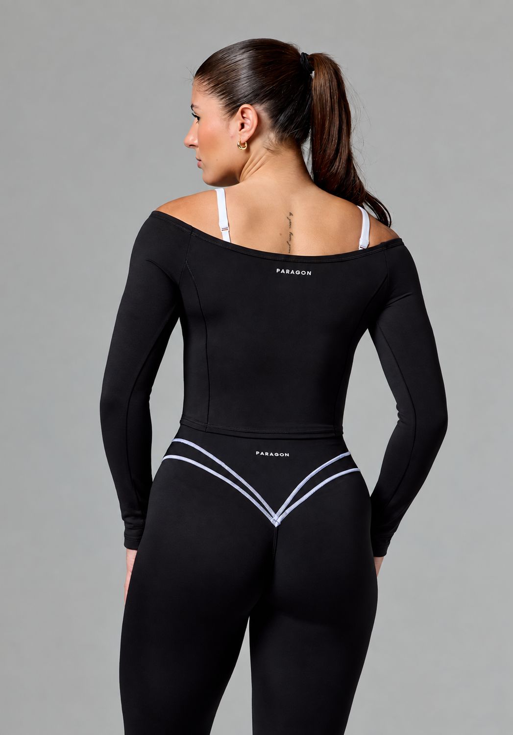 Reluna™ Off Shoulder Top Black Tops/Tanks Paragon Fitwear 