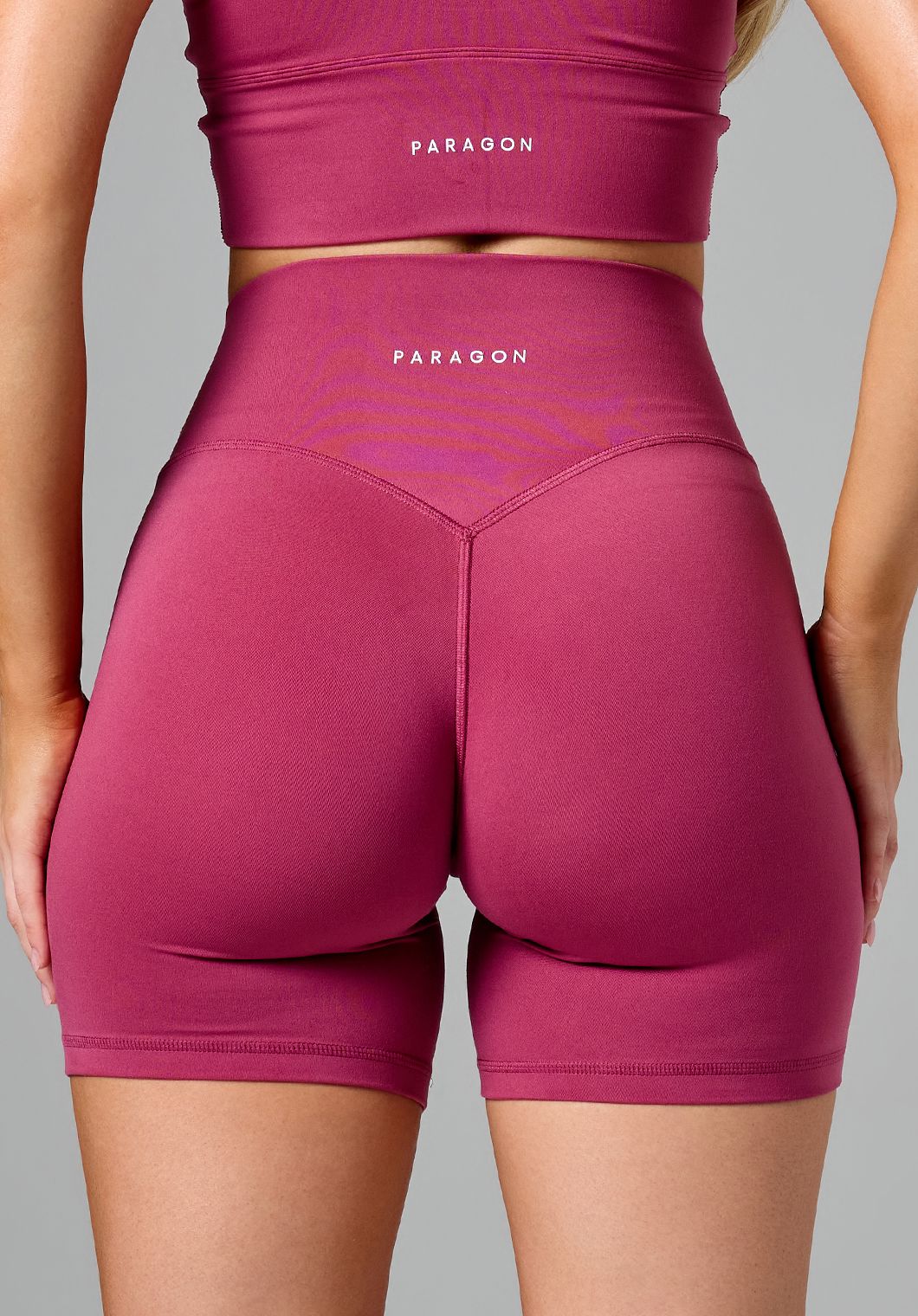 Reluna Original High-Rise Sculptseam® Short 6" Raspberry Shorts Paragon Fitwear 