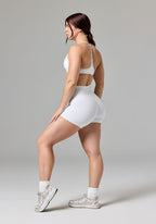 Reluna™ Original High-Rise TrueCover™ Sculptseam® Short 5” White Shorts Paragon Fitwear 