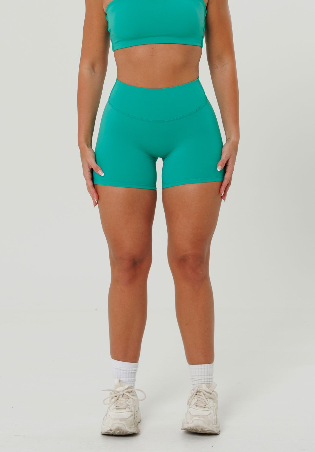Reluna Original Mid-Rise Sculptseam® Plus Short 5" Dark Mint Shorts Paragon Fitwear 