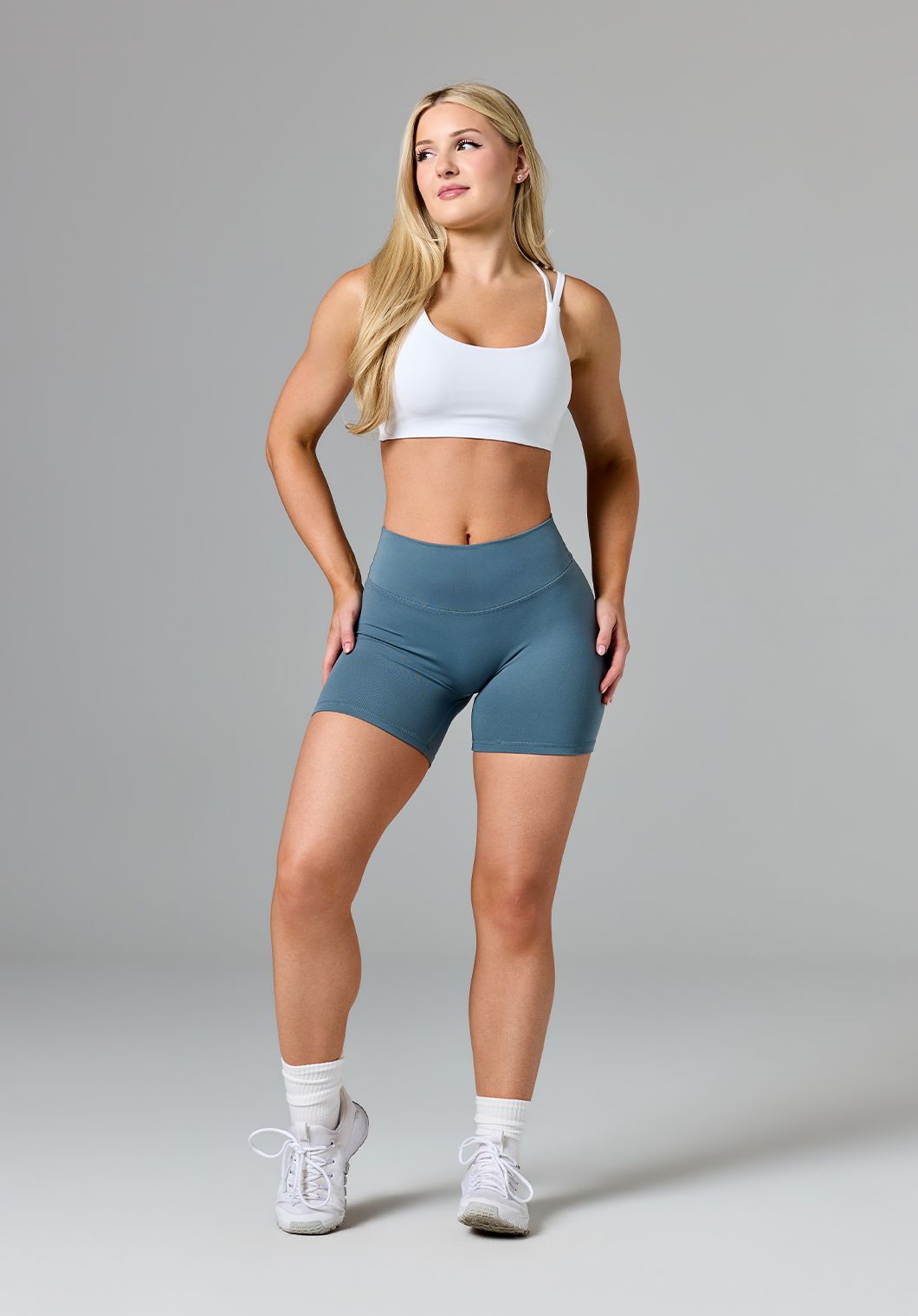 Reluna Original Mid-Rise Sculptseam® Plus Short 5" Slate Shorts Paragon Fitwear 