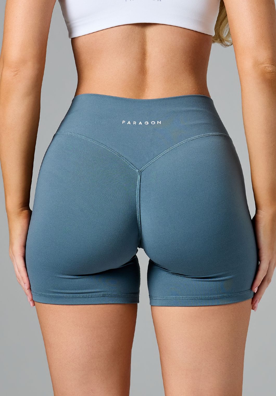 Reluna Original Mid-Rise Sculptseam® Plus Short 5" Slate Shorts Paragon Fitwear 