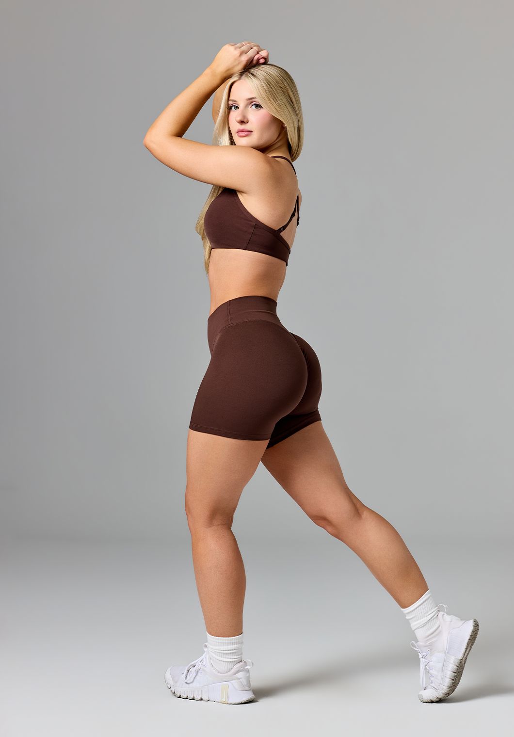 Reluna Original Mid-Rise Sculptseam® Plus Short 5" Walnut Shorts Paragon Fitwear 