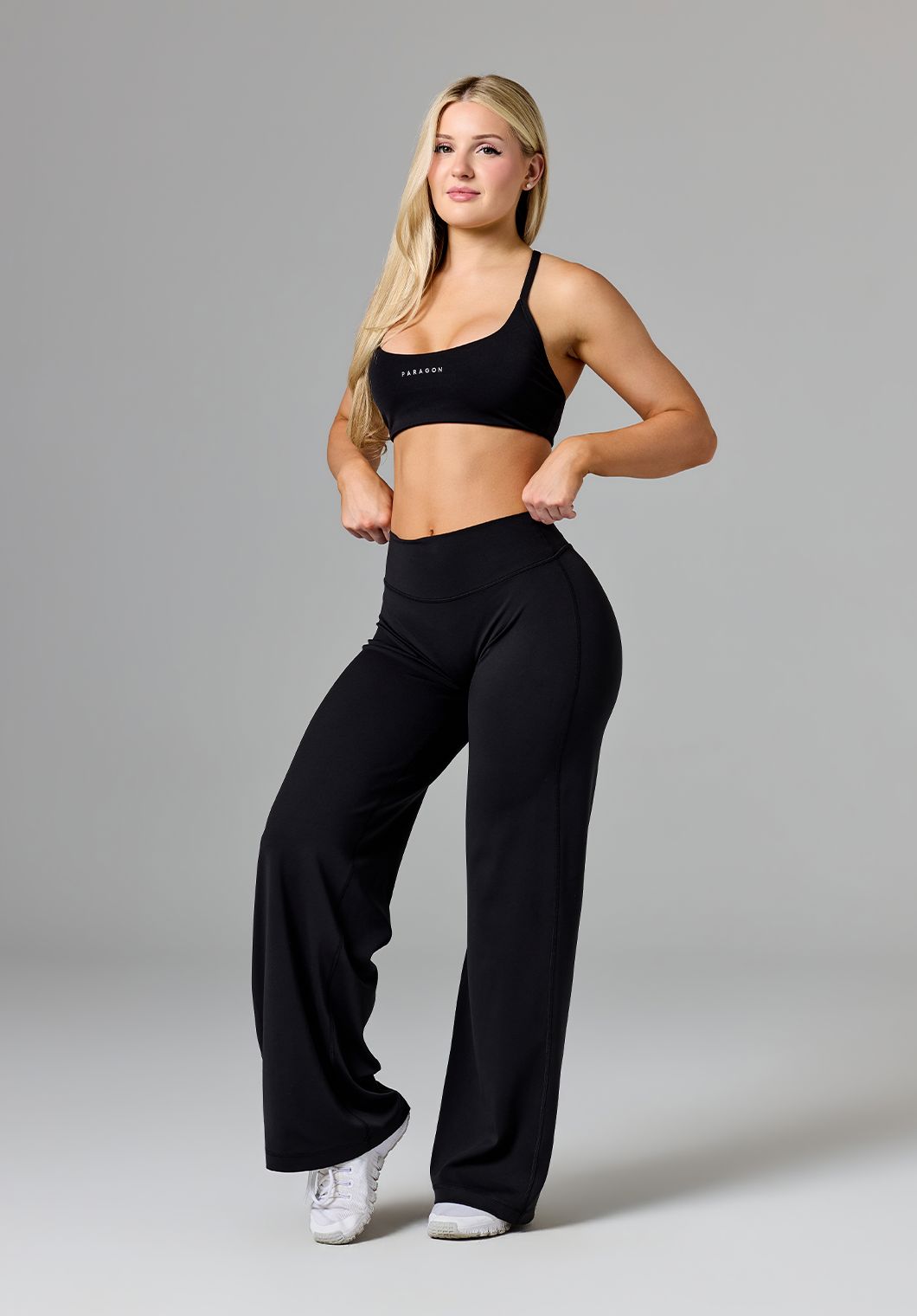 Reluna™ Original Sculptseam® Mid-Rise Straight Leg Pant Short - Black Leggings/Joggers Paragon Fitwear 