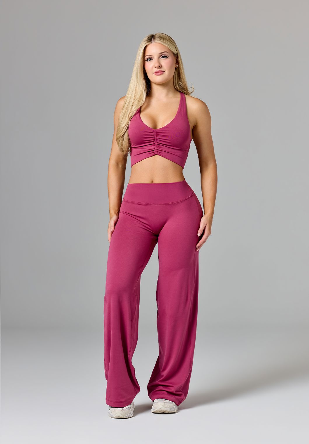 Reluna™ Original Sculptseam® Mid-Rise Straight Leg Pant Short - Raspberry Leggings/Joggers Paragon Fitwear 