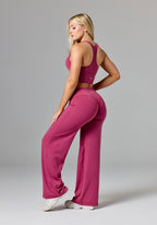 Reluna™ Original Sculptseam® Mid-Rise Straight Leg Pant Short - Raspberry Leggings/Joggers Paragon Fitwear 