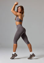 Reluna™ Original Sculptseam® Plus High-Rise Capri Cement Leggings/Joggers Paragon Fitwear 