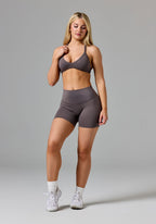 Reluna Original High-Rise Sculptseam® Plus Short 5" Cement Shorts Paragon Fitwear 