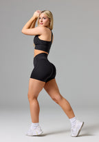 Reluna™ Original Sculptseam® Plus High-Rise Short 5" Black Shorts Paragon Fitwear 