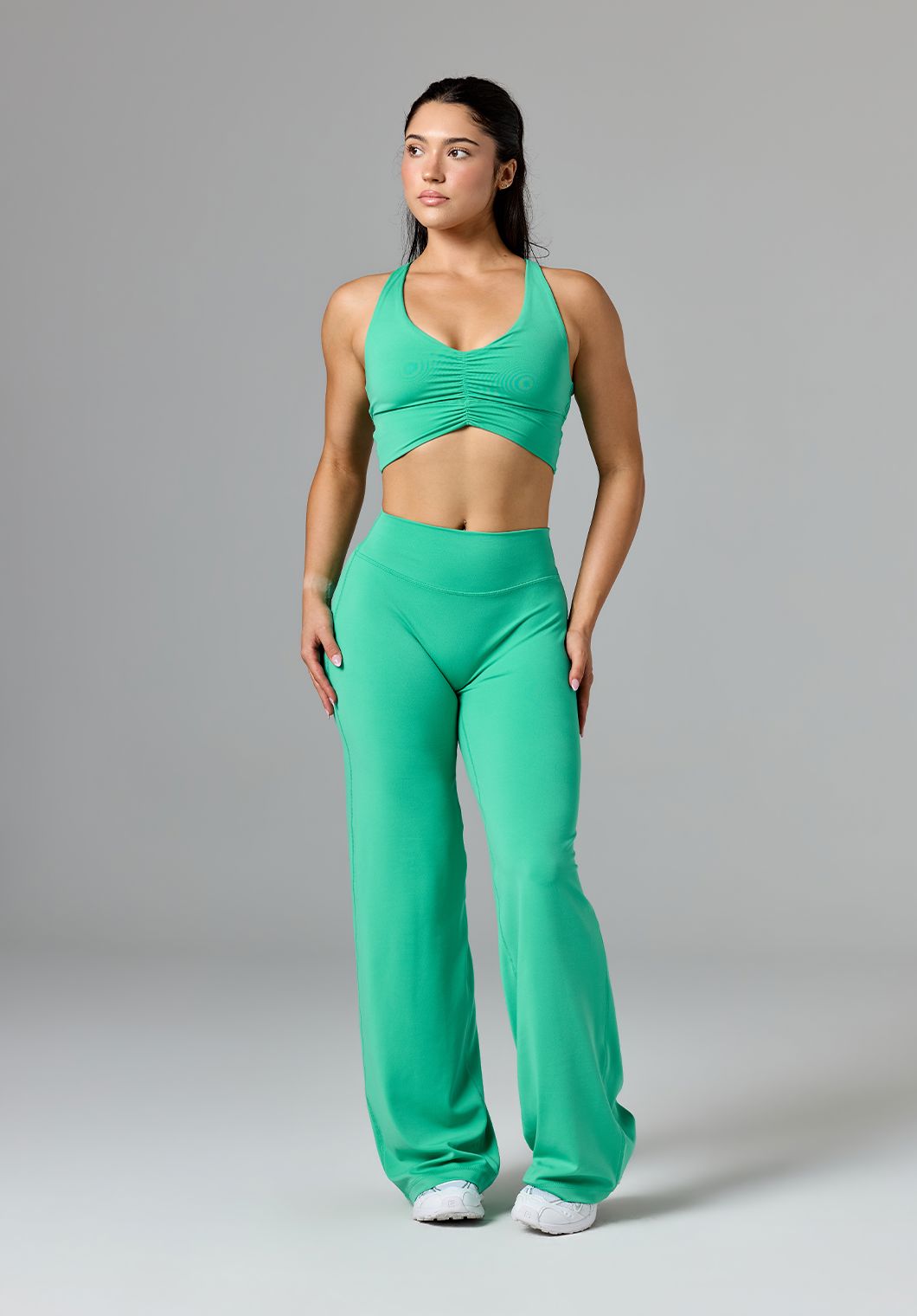 Reluna Ruched Bra Palm Leaf Sports Bras Paragon Fitwear 