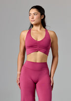 Reluna Ruched Bra Raspberry Sports Bras Paragon Fitwear 