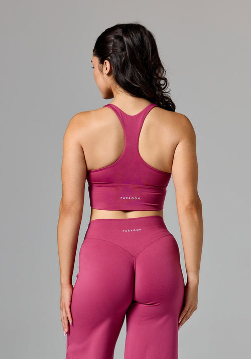 Reluna Ruched Bra Raspberry Sports Bras Paragon Fitwear 