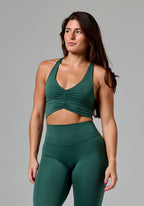 Reluna Ruched Sports Bra Forest Sports Bras Paragon Fitwear 