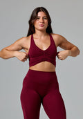 Reluna Ruched Sports Bra Red Velvet Sports Bras Paragon Fitwear 