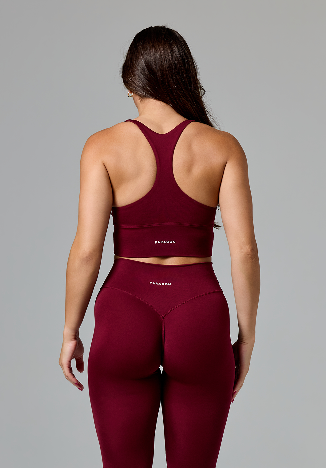 Reluna Ruched Sports Bra Red Velvet