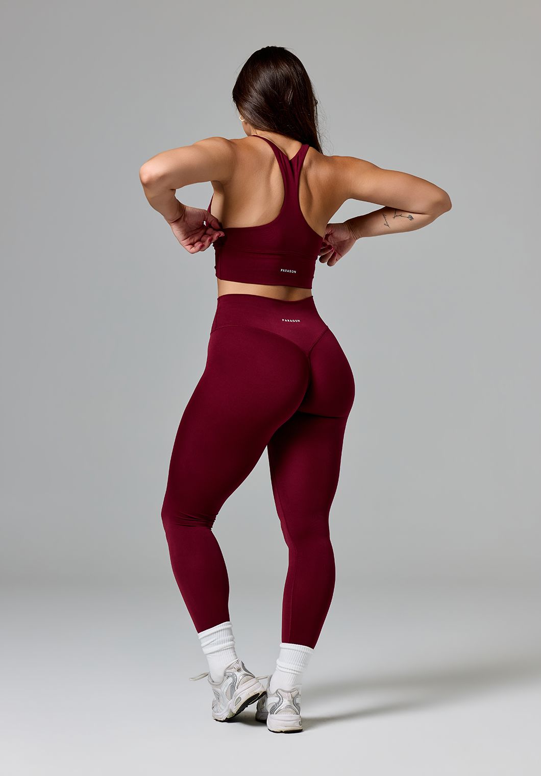 Reluna Ruched Sports Bra Red Velvet Sports Bras Paragon Fitwear 