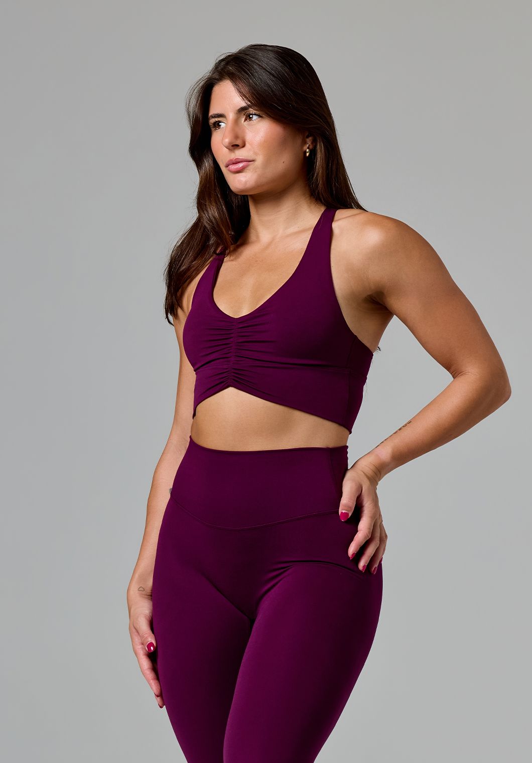 Reluna Ruched Sports Bra Velvet Sports Bras Paragon Fitwear 