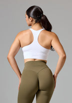 Reluna Ruched Bra White Sports Bras Paragon Fitwear 