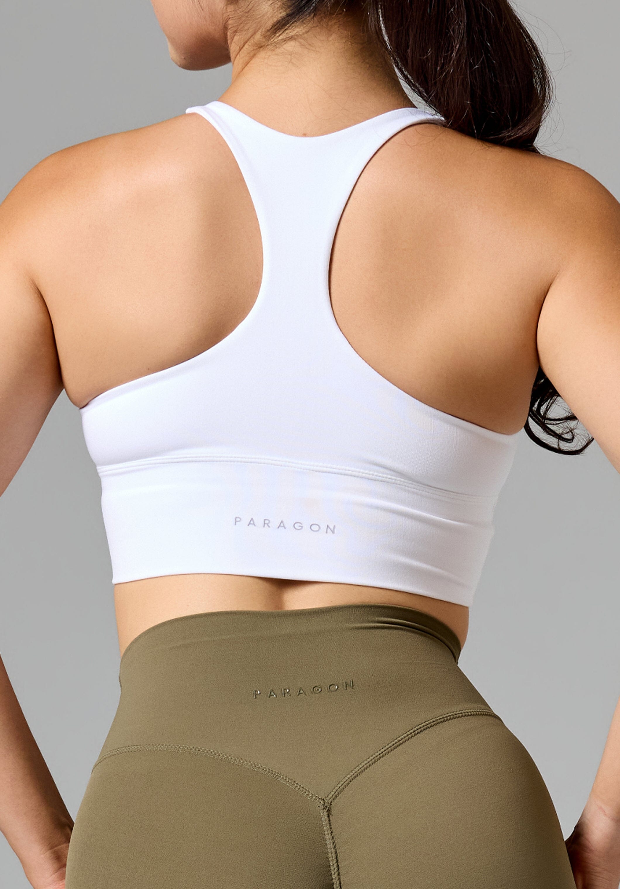 Reluna Ruched Bra White Sports Bras Paragon Fitwear 