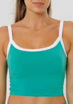 Reluna™ SmoothHold™ Low Back Top Dark Mint Tops/Tanks Paragon Fitwear 