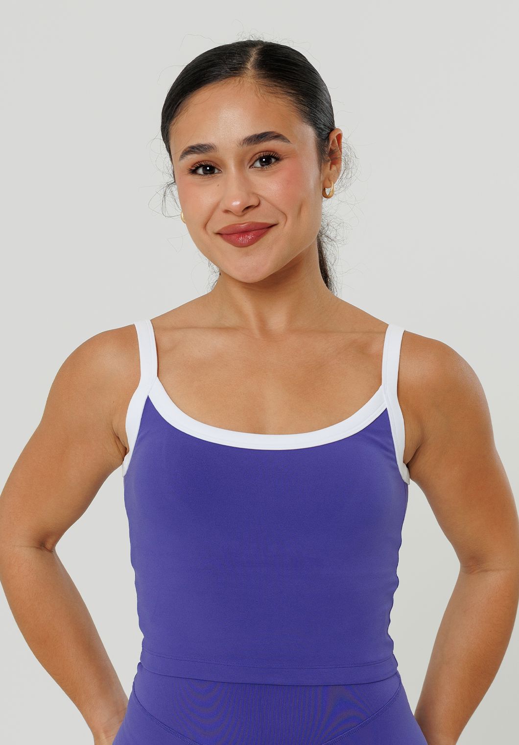 Reluna™ SmoothHold™ Low Back Top Electric Violet Tops/Tanks Paragon Fitwear 