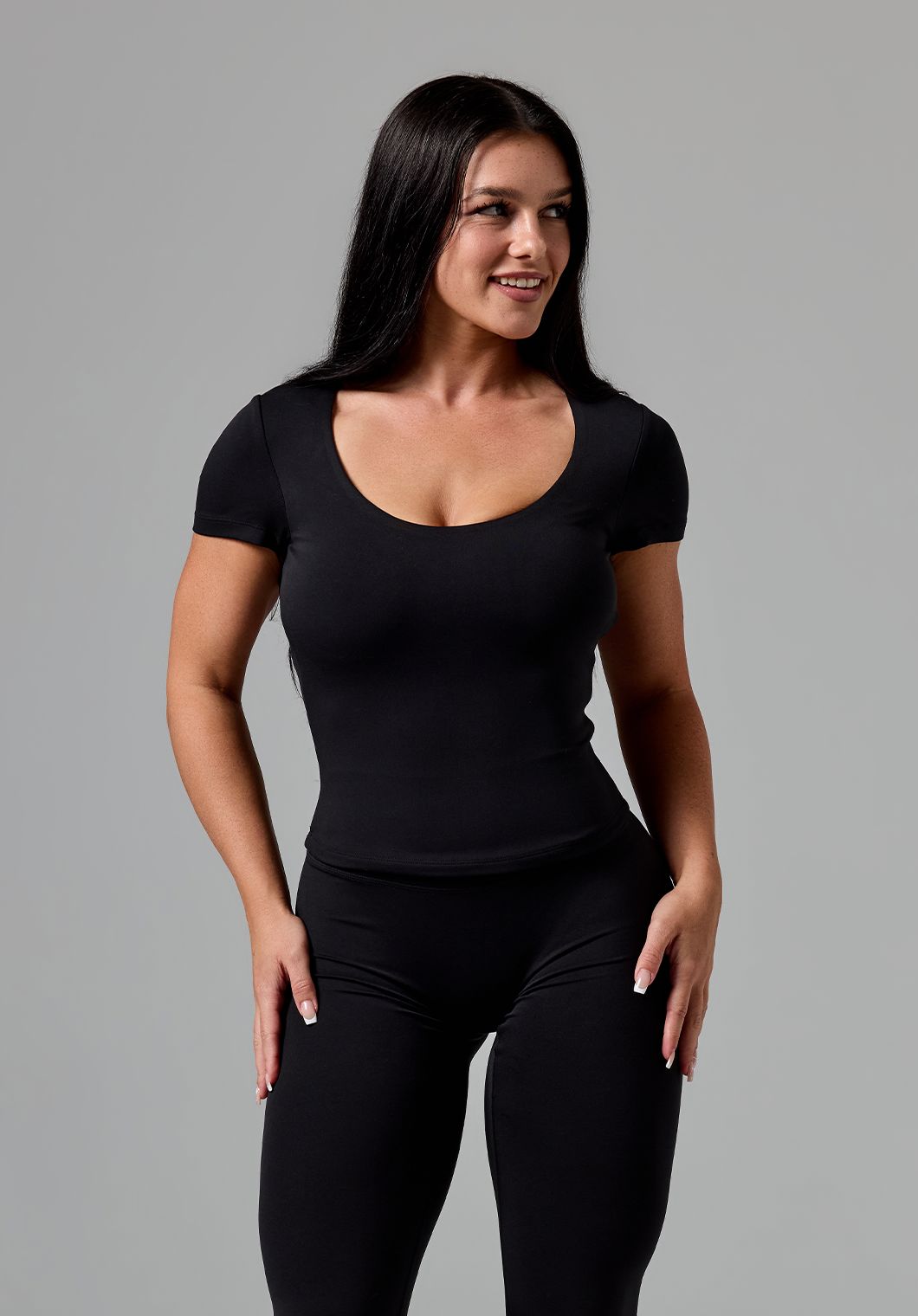 Reluna™ SmoothHold™ Open Back Top Black Tops/Tanks Paragon Fitwear 
