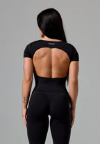 Reluna™ SmoothHold™ Open Back Top Black Tops/Tanks Paragon Fitwear 