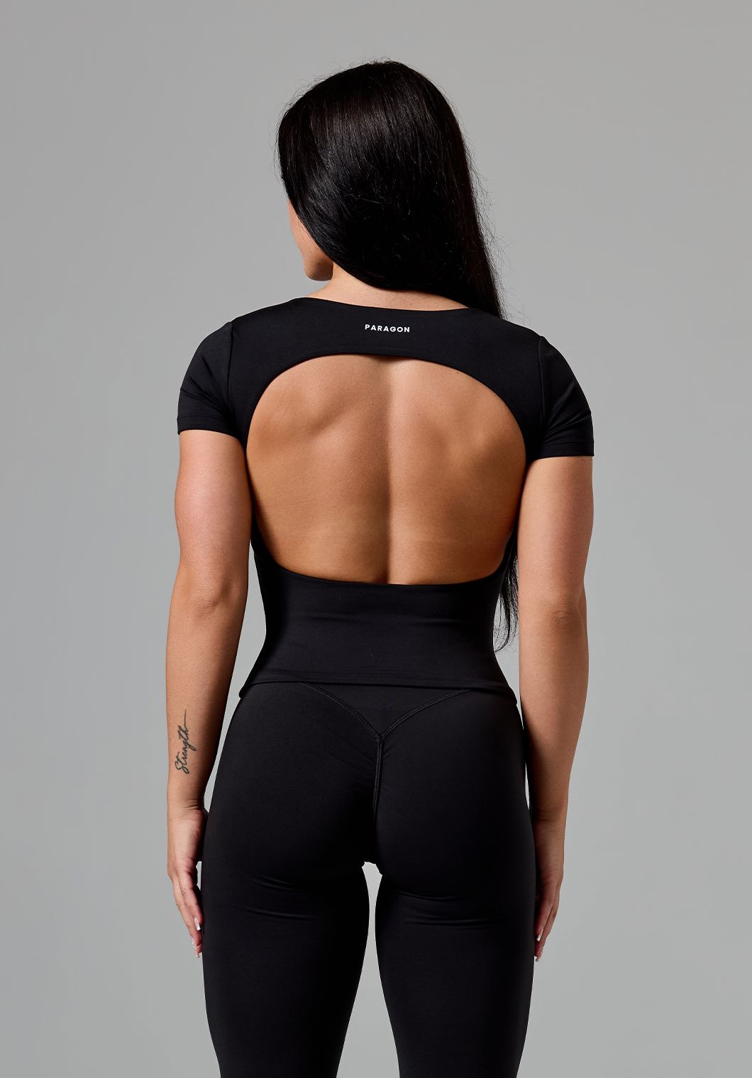 Reluna™ SmoothHold™ Open Back Top Black