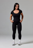 Reluna™ SmoothHold™ Open Back Top Black Tops/Tanks Paragon Fitwear 