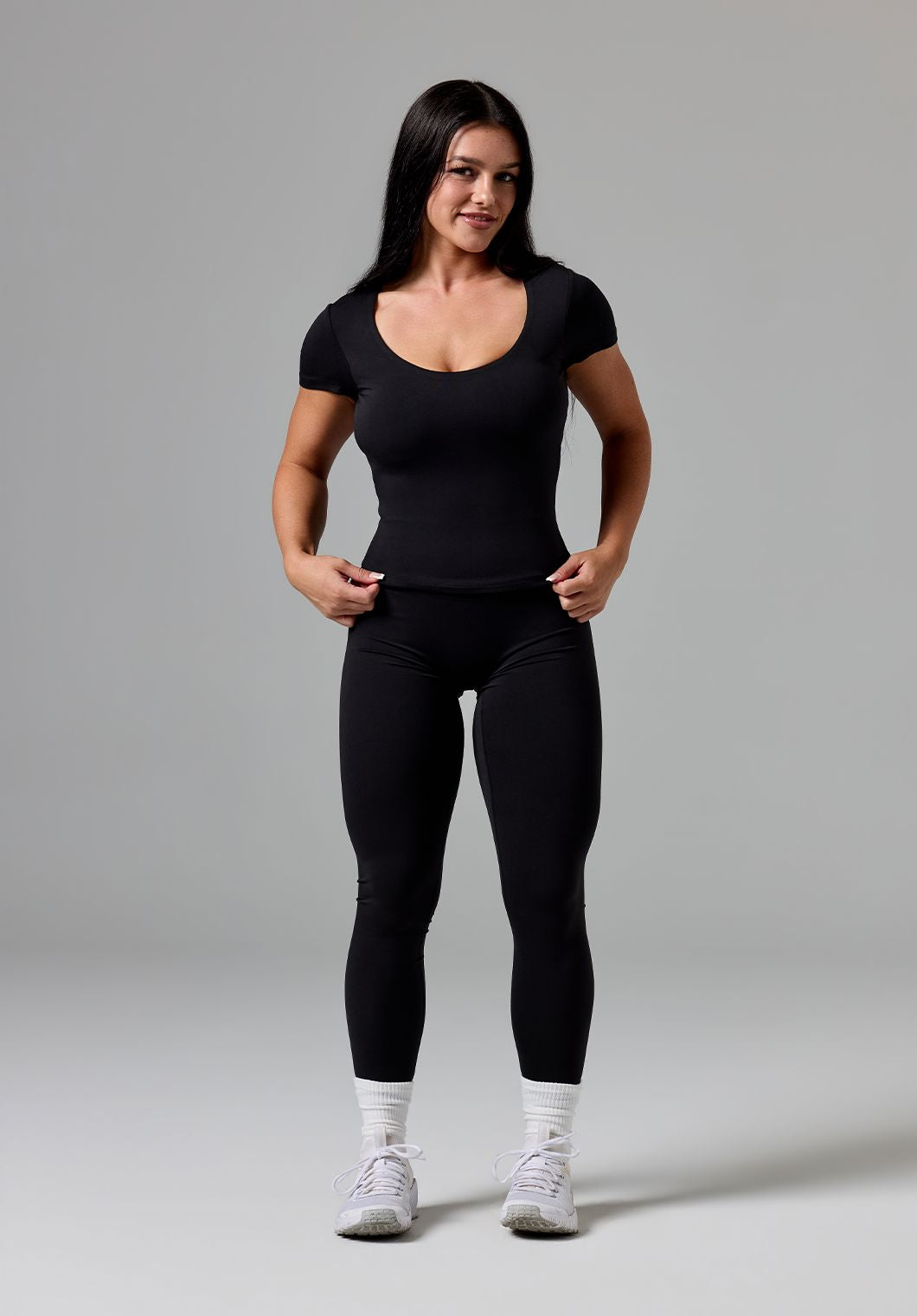 Reluna™ SmoothHold™ Open Back Top Black Tops/Tanks Paragon Fitwear 
