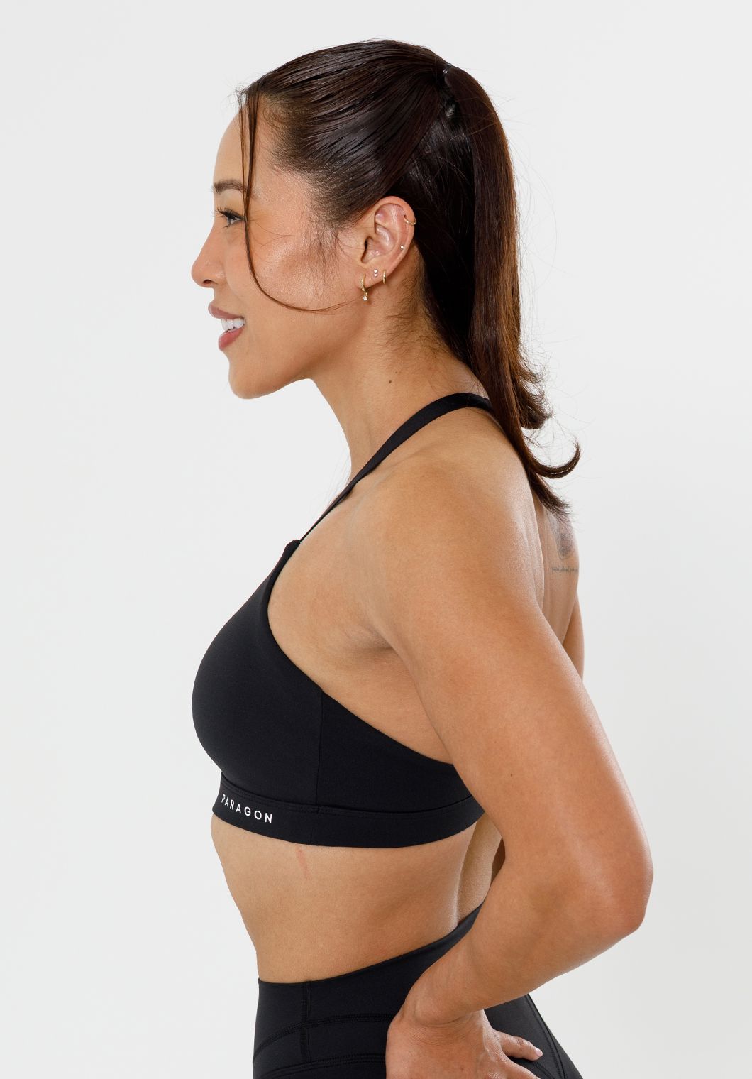 Recstretch™ Rise Bra Black Sports Bras Paragon Fitwear 