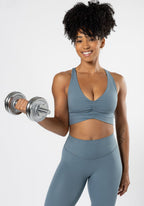 Reluna Ruched Bra Slate Sports Bras Paragon Fitwear 
