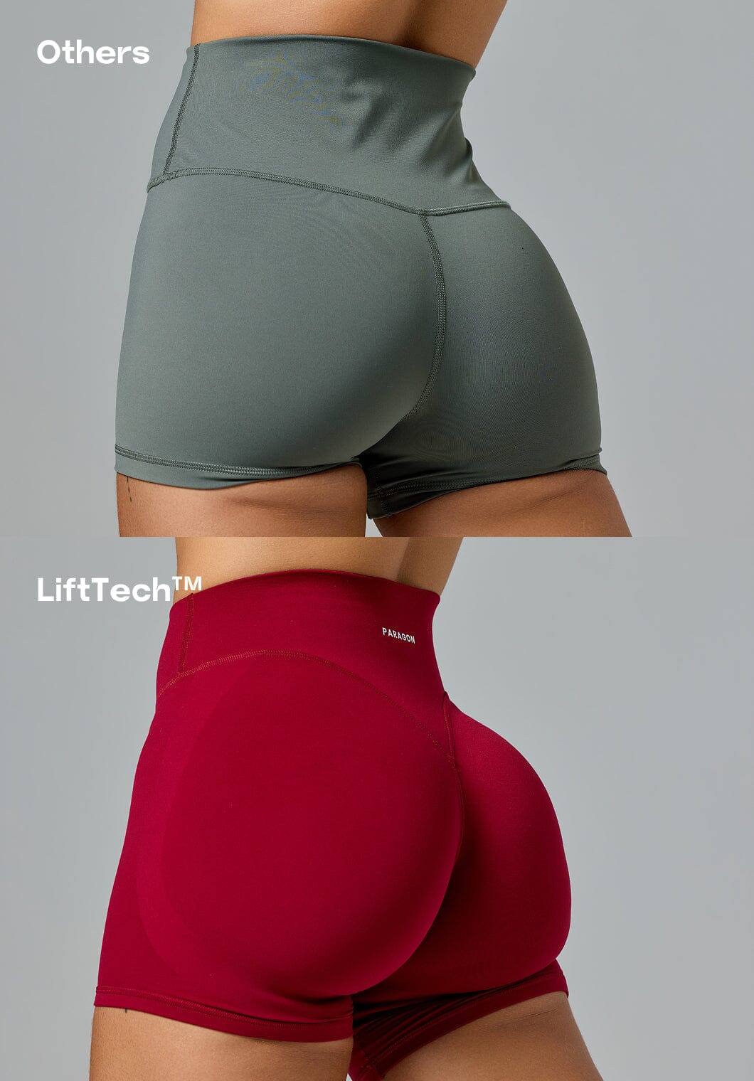 FormLux™ LiftTech™ Mid-Rise Short Red Amaranth Shorts Paragon Fitwear 