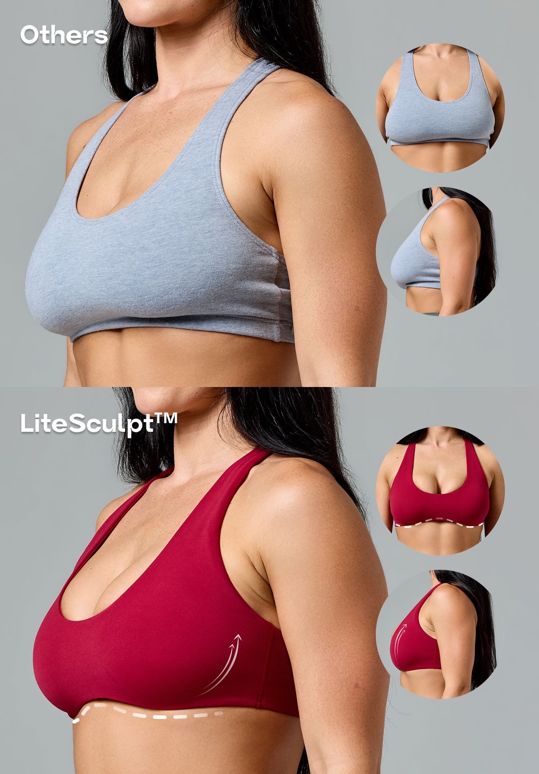 FormLux™ Racerback LiteSculpt™ Sports Bra Cherry Cola Sports Bras Paragon Fitwear 