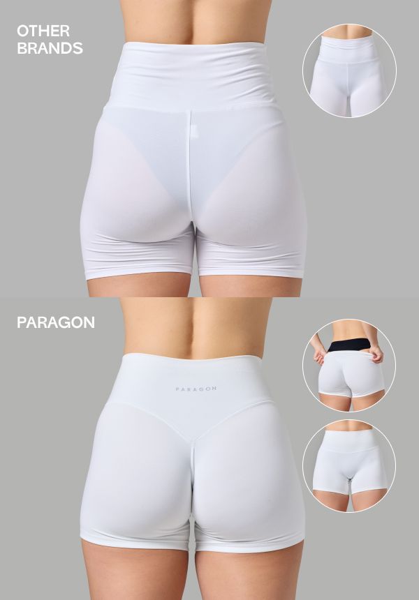 Reluna™ Original High-Rise TrueCover™ Sculptseam® Short 5” White Shorts Paragon Fitwear 